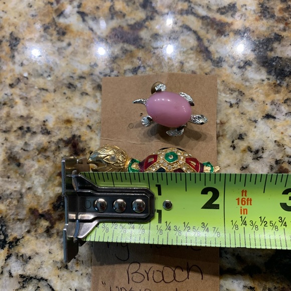 Vintage Turtle Brooch Lot of 2 Turtle love Turtle people - Picture 7 of 8